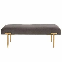 Budget βοΈ New Pacific Direct Clarine Velvet Fabric Bench In Serene Dark Gray/Gold π 13 Budget βοΈ New Pacific Direct Clarine Velvet Fabric Bench In Serene Dark Gray/Gold π -Bedroom Benches Store 2422322 5 L