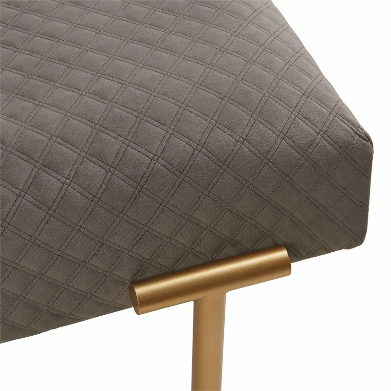 Budget βοΈ New Pacific Direct Clarine Velvet Fabric Bench In Serene Dark Gray/Gold π 7 Budget βοΈ New Pacific Direct Clarine Velvet Fabric Bench In Serene Dark Gray/Gold π - Image 7