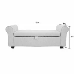 Hot Sale βοΈ Spirit Up Art Fabric Upholstered Flip Top Storage Bench In Dark Gray 𧨠11 Hot Sale βοΈ Spirit Up Art Fabric Upholstered Flip Top Storage Bench In Dark Gray 𧨠-Bedroom Benches Store 2456394 3 L