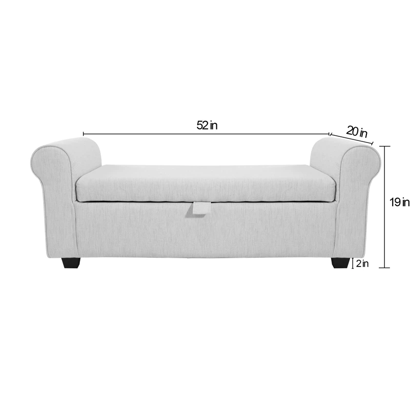 Hot Sale βοΈ Spirit Up Art Fabric Upholstered Flip Top Storage Bench In Dark Gray 𧨠4 Hot Sale βοΈ Spirit Up Art Fabric Upholstered Flip Top Storage Bench In Dark Gray 𧨠- Image 4