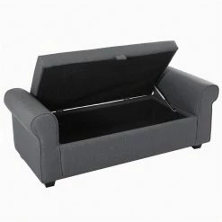 Hot Sale βοΈ Spirit Up Art Fabric Upholstered Flip Top Storage Bench In Dark Gray 𧨠15 Hot Sale βοΈ Spirit Up Art Fabric Upholstered Flip Top Storage Bench In Dark Gray 𧨠-Bedroom Benches Store 2456394 7 L