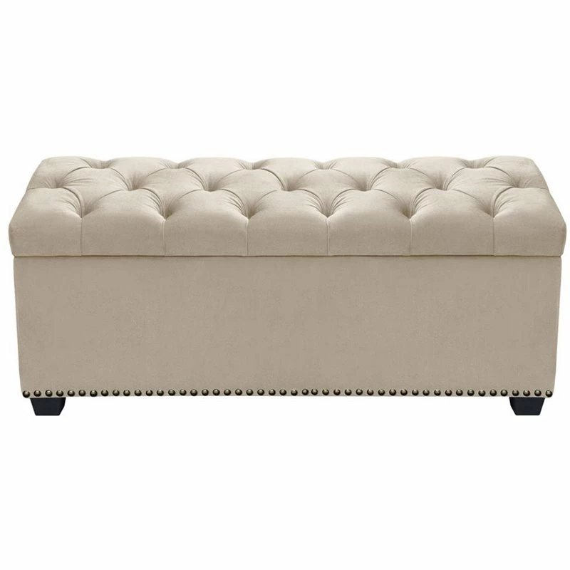 Cheap π Benzara Button Tufted Trunk With Lift Top Storage & Nail Head Accent Trim In Beige π 1 Cheap π Benzara Button Tufted Trunk With Lift Top Storage & Nail Head Accent Trim In Beige π