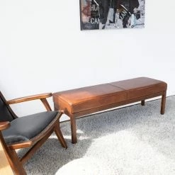 Best reviews of 💯 Pemberly Row Mid-Century Rectangular Genuine Leather Bench In Tan 🧨 -Bedroom Benches Store 2469040 2 L