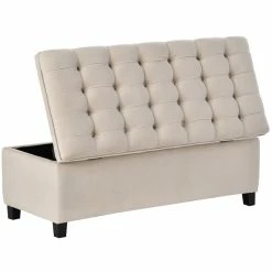 Cheap 𧨠CRO Decor Upholstered Flip Top Storage Bench With Button Tufted Top-Beige π 11 Cheap 𧨠CRO Decor Upholstered Flip Top Storage Bench With Button Tufted Top-Beige π -Bedroom Benches Store 2470182 2 L