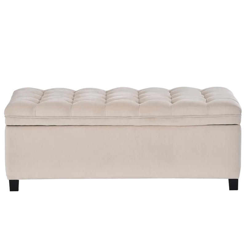 Cheap 𧨠CRO Decor Upholstered Flip Top Storage Bench With Button Tufted Top-Beige π 6 Cheap 𧨠CRO Decor Upholstered Flip Top Storage Bench With Button Tufted Top-Beige π - Image 6