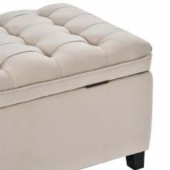 Cheap 𧨠CRO Decor Upholstered Flip Top Storage Bench With Button Tufted Top-Beige π 17 Cheap 𧨠CRO Decor Upholstered Flip Top Storage Bench With Button Tufted Top-Beige π -Bedroom Benches Store 2470182 8 L