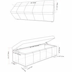 Budget 🎁 Pemberly Row Transitional Faux Leather Bedroom Bench In Distressed Black 😉 -Bedroom Benches Store 2474029 3 L