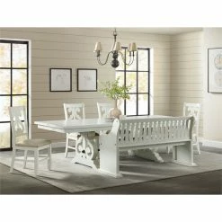 Cheapest 🌟 Picket House Furnishings Stanford Pew Bench In White ⌛ -Bedroom Benches Store 2482199 2 L