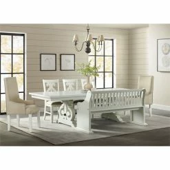 Cheapest 🌟 Picket House Furnishings Stanford Pew Bench In White ⌛ -Bedroom Benches Store 2482199 4 L
