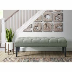 Cheap 🤩 Picket House Furnishings Aris Tufted Upholstered Bench In Charcoal 👏 -Bedroom Benches Store 2494573 3 L