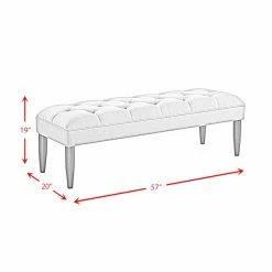 Cheap 🤩 Picket House Furnishings Aris Tufted Upholstered Bench In Charcoal 👏 -Bedroom Benches Store 2494573 8 L