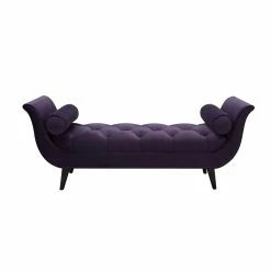 Best reviews of π Maklaine Contemporary Tufted Flared Arm Entryway Bench In Purple π₯ 18 Best reviews of π Maklaine Contemporary Tufted Flared Arm Entryway Bench In Purple π₯ -Bedroom Benches Store 2505917 16 L