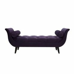 Best reviews of π Maklaine Contemporary Tufted Flared Arm Entryway Bench In Purple π₯ 19 Best reviews of π Maklaine Contemporary Tufted Flared Arm Entryway Bench In Purple π₯ -Bedroom Benches Store 2505917 17 L