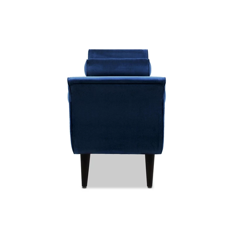 Brand new ❤️ Maklaine Contemporary Tufted Flared Arm Entryway Bench In Navy Blue ✨ 4 Brand new ❤️ Maklaine Contemporary Tufted Flared Arm Entryway Bench In Navy Blue ✨ - Image 4