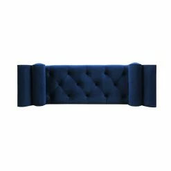 Brand new ❤️ Maklaine Contemporary Tufted Flared Arm Entryway Bench In Navy Blue ✨ 19 Brand new ❤️ Maklaine Contemporary Tufted Flared Arm Entryway Bench In Navy Blue ✨ -Bedroom Benches Store 2505919 18 L