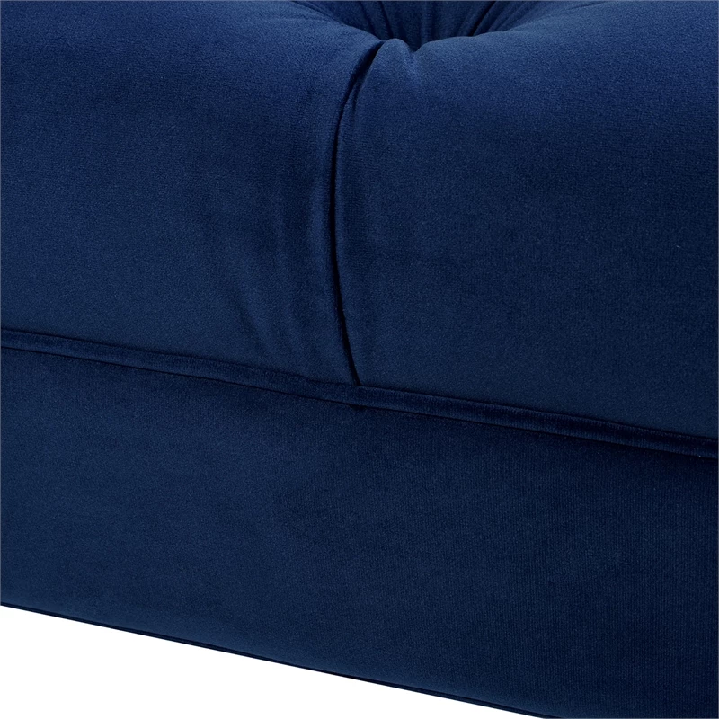 Brand new ❤️ Maklaine Contemporary Tufted Flared Arm Entryway Bench In Navy Blue ✨ 9 Brand new ❤️ Maklaine Contemporary Tufted Flared Arm Entryway Bench In Navy Blue ✨ - Image 9