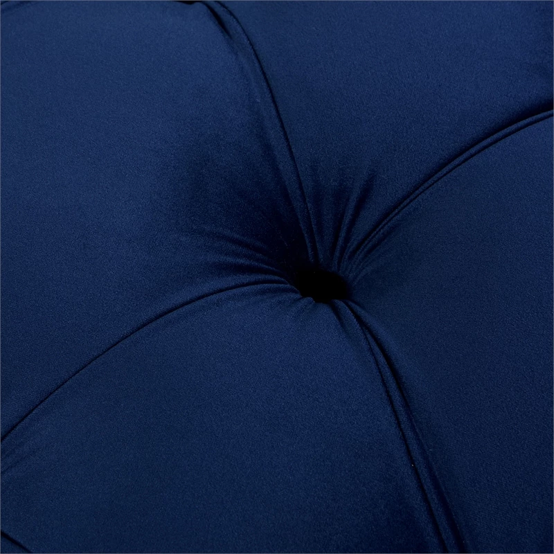 Brand new ❤️ Maklaine Contemporary Tufted Flared Arm Entryway Bench In Navy Blue ✨ 10 Brand new ❤️ Maklaine Contemporary Tufted Flared Arm Entryway Bench In Navy Blue ✨ - Image 10