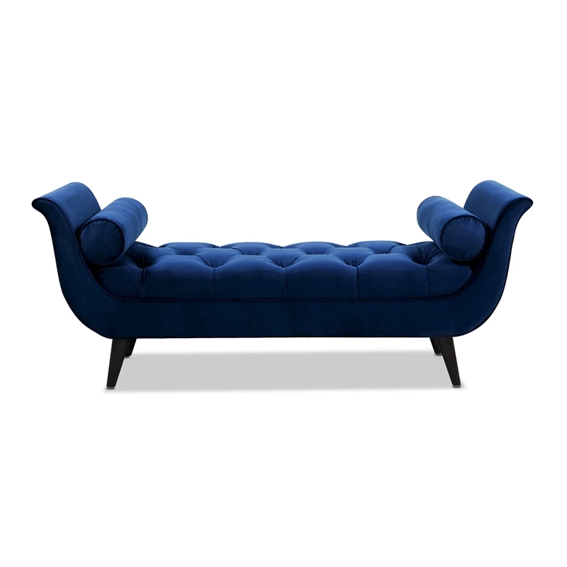 Brand new ❤️ Maklaine Contemporary Tufted Flared Arm Entryway Bench In Navy Blue ✨ 13 Brand new ❤️ Maklaine Contemporary Tufted Flared Arm Entryway Bench In Navy Blue ✨ - Image 13