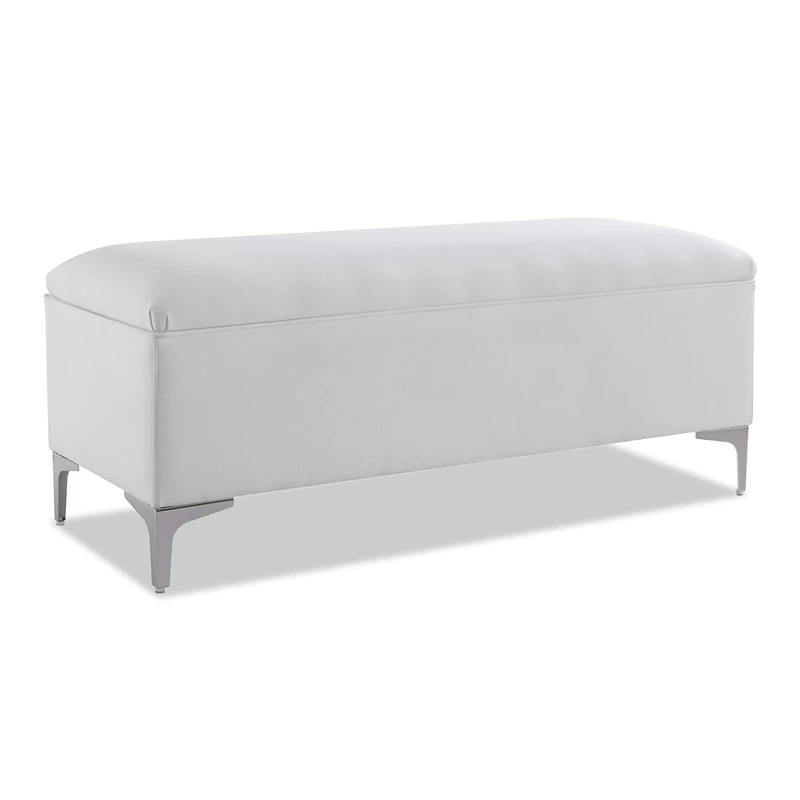 Brand new ⭐ Maklaine Mid-Century Storage Hardwood Bench In Bright White ⌛ 16 Brand new ⭐ Maklaine Mid-Century Storage Hardwood Bench In Bright White ⌛ - Image 16