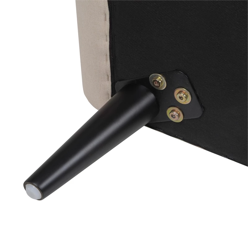 Outlet ⌛ Maklaine Mid-Century Modern Entryway Storage Bench In Sky Neutral ⌛ 4 Outlet ⌛ Maklaine Mid-Century Modern Entryway Storage Bench In Sky Neutral ⌛ - Image 4