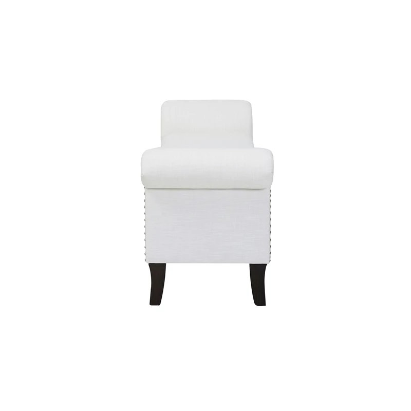 Best Sale β Maklaine Modern Roll Arm Entryway Accent Bench In Bright White π 8 Best Sale β Maklaine Modern Roll Arm Entryway Accent Bench In Bright White π - Image 8