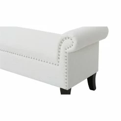 Best Sale β Maklaine Modern Roll Arm Entryway Accent Bench In Bright White π 18 Best Sale β Maklaine Modern Roll Arm Entryway Accent Bench In Bright White π -Bedroom Benches Store 2505971 8 L