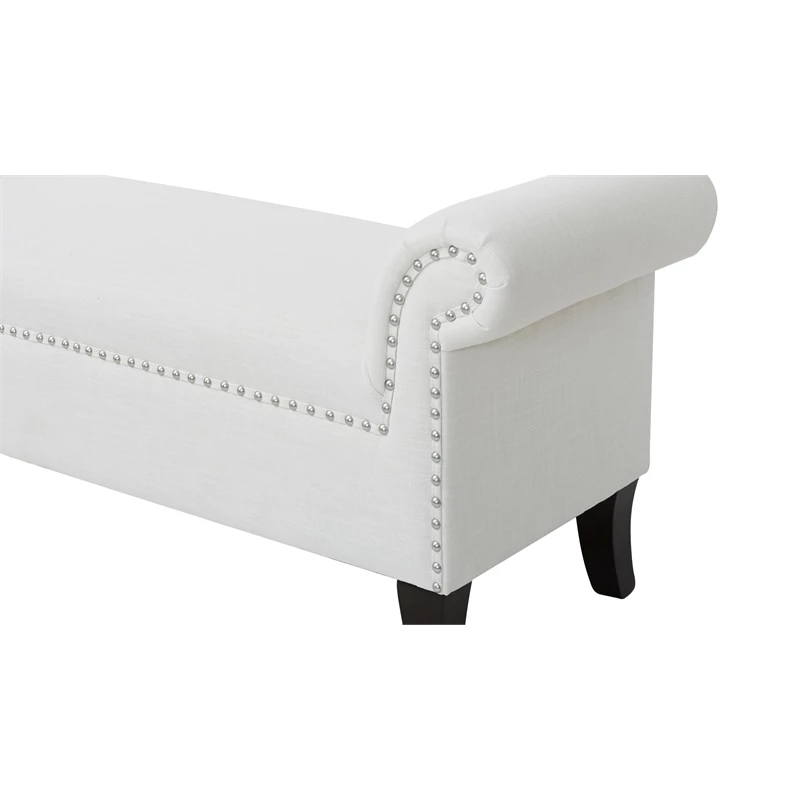 Best Sale β Maklaine Modern Roll Arm Entryway Accent Bench In Bright White π 9 Best Sale β Maklaine Modern Roll Arm Entryway Accent Bench In Bright White π - Image 9