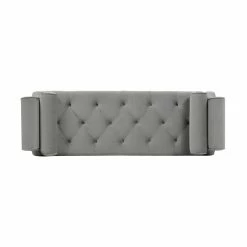 Discount ⭐ Maklaine Contemporary Hardwood Tufted Roll Arm Entryway Bench In Opal Grey ⌛ 15 Discount ⭐ Maklaine Contemporary Hardwood Tufted Roll Arm Entryway Bench In Opal Grey ⌛ -Bedroom Benches Store 2506126 18 L