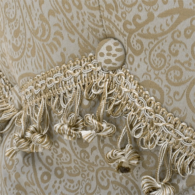 Best deal π Maklaine Contemporary Tufted Round Vanity Stool Pleated π Skirt In Teal Tan π 3 Best deal π Maklaine Contemporary Tufted Round Vanity Stool Pleated π Skirt In Teal Tan π - Image 3