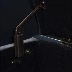 New 🔔 Maklaine Contemporary Upholstered Flip Top Storage Bench In Steel Gray 🎉 -Bedroom Benches Store 2507824 6 L