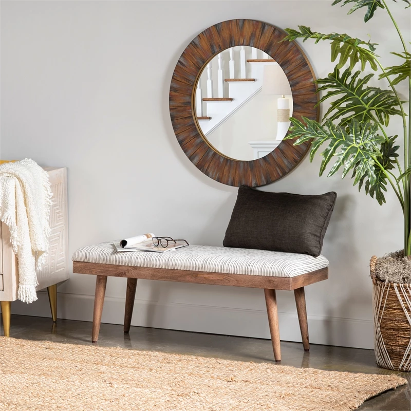 Discount ✨ Evolution By Crestview Collection Fabric Bench Multi- Color 💯 2 Discount ✨ Evolution By Crestview Collection Fabric Bench Multi- Color 💯 - Image 2