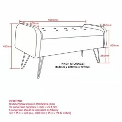 Best Sale π₯ !nspire Sabel Modern Velvet Upholstered/Metal Storage Bench In Black/Gold π₯° 15 Best Sale π₯ !nspire Sabel Modern Velvet Upholstered/Metal Storage Bench In Black/Gold π₯° -Bedroom Benches Store 2513865 7 L