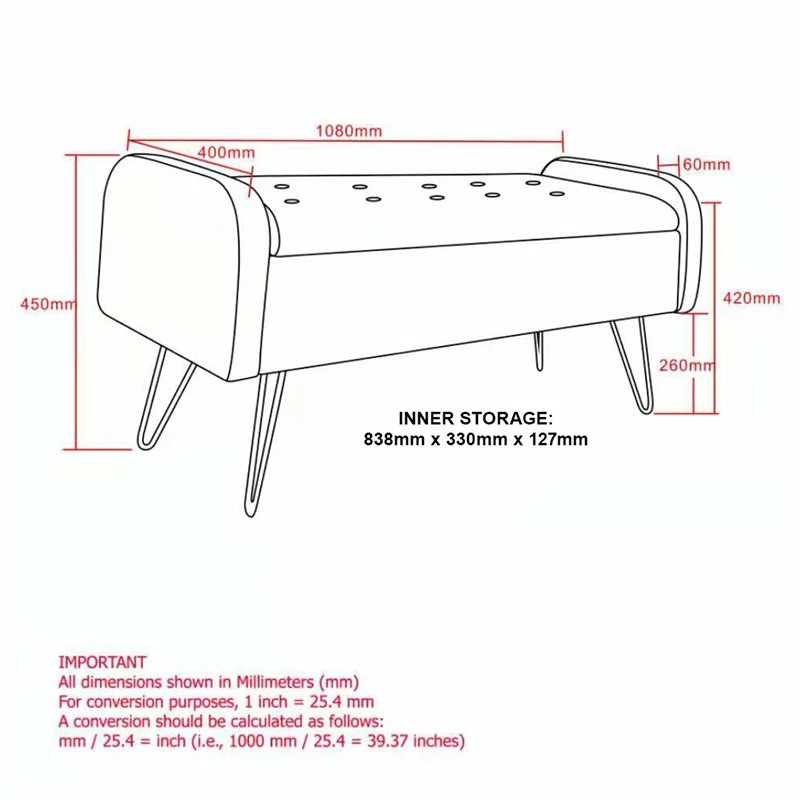 Best Sale π₯ !nspire Sabel Modern Velvet Upholstered/Metal Storage Bench In Black/Gold π₯° 8 Best Sale π₯ !nspire Sabel Modern Velvet Upholstered/Metal Storage Bench In Black/Gold π₯° - Image 8