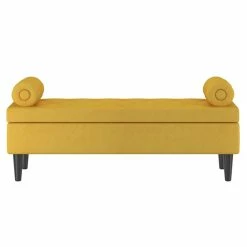 Cheapest π !nspire Adith Button Tufting Modern Fabric Upholstered Storage Bench In Mustard Yellow π 10 Cheapest π !nspire Adith Button Tufting Modern Fabric Upholstered Storage Bench In Mustard Yellow π -Bedroom Benches Store 2513883 2 L