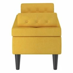 Cheapest π !nspire Adith Button Tufting Modern Fabric Upholstered Storage Bench In Mustard Yellow π 11 Cheapest π !nspire Adith Button Tufting Modern Fabric Upholstered Storage Bench In Mustard Yellow π -Bedroom Benches Store 2513883 3 L