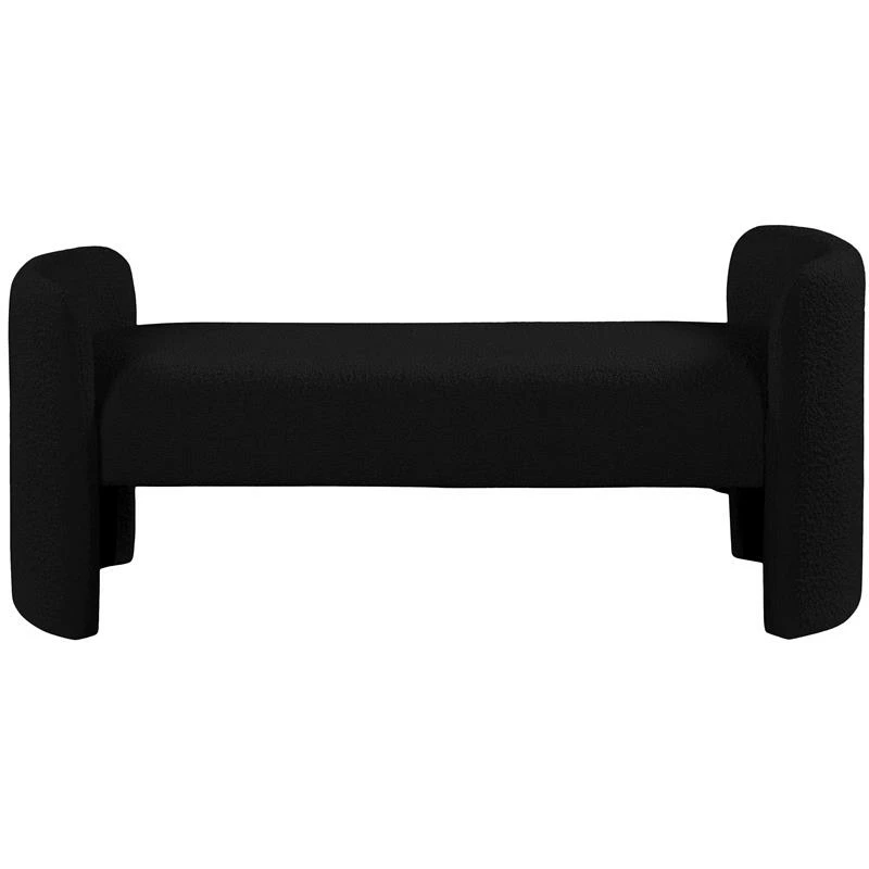 Buy π Meridian Furniture Peyton Black Boucle Fabric Bench π₯ 4 Buy π Meridian Furniture Peyton Black Boucle Fabric Bench π₯ - Image 4