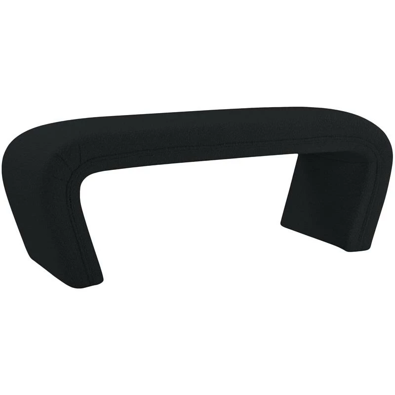 Cheap π Meridian Furniture Odelia Black Boucle Fabric Bench π― 4 Cheap π Meridian Furniture Odelia Black Boucle Fabric Bench π― - Image 4