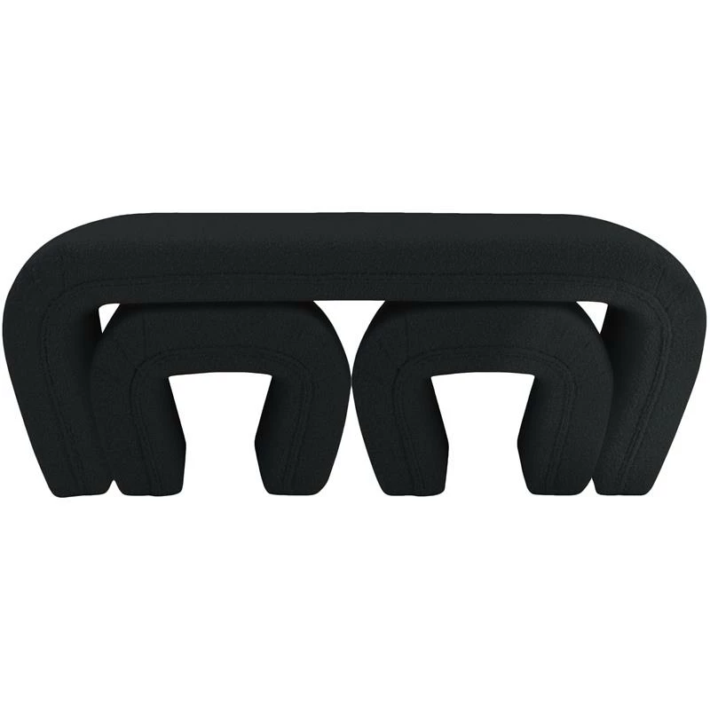 Cheap π Meridian Furniture Odelia Black Boucle Fabric Bench π― 5 Cheap π Meridian Furniture Odelia Black Boucle Fabric Bench π― - Image 5