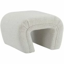 Cheapest ⌛ Meridian Furniture Odelia Cream Boucle Fabric Bench 😉 -Bedroom Benches Store 2528384 7 L