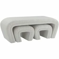 Cheapest ⌛ Meridian Furniture Odelia Cream Boucle Fabric Bench 😉