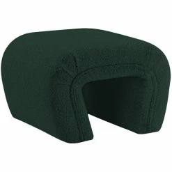 New 🌟 Meridian Furniture Odelia Green Boucle Fabric Bench 🧨 -Bedroom Benches Store 2528385 7 L