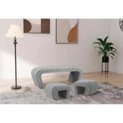Wholesale π Meridian Furniture Odelia Grey Boucle Fabric Bench π€© 12 Wholesale π Meridian Furniture Odelia Grey Boucle Fabric Bench π€© -Bedroom Benches Store 2528386 2 L