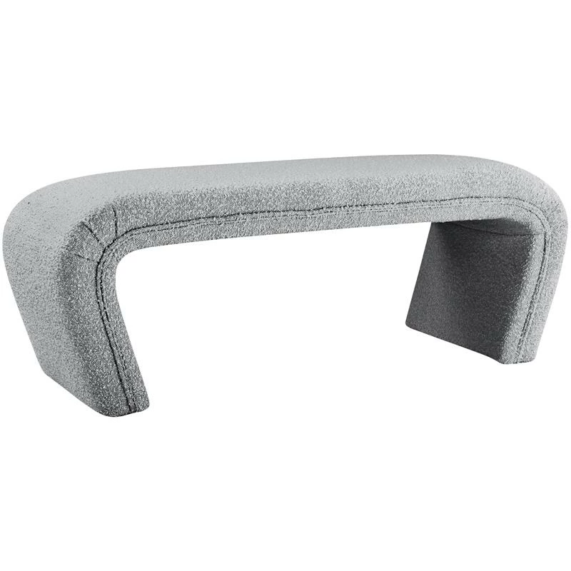 Wholesale π Meridian Furniture Odelia Grey Boucle Fabric Bench π€© 4 Wholesale π Meridian Furniture Odelia Grey Boucle Fabric Bench π€© - Image 4