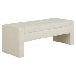 Flash Sale 👏 Olliix Madison Park Gillian Modern Hardwood And Polyester Storage Bench In Cream ⌛