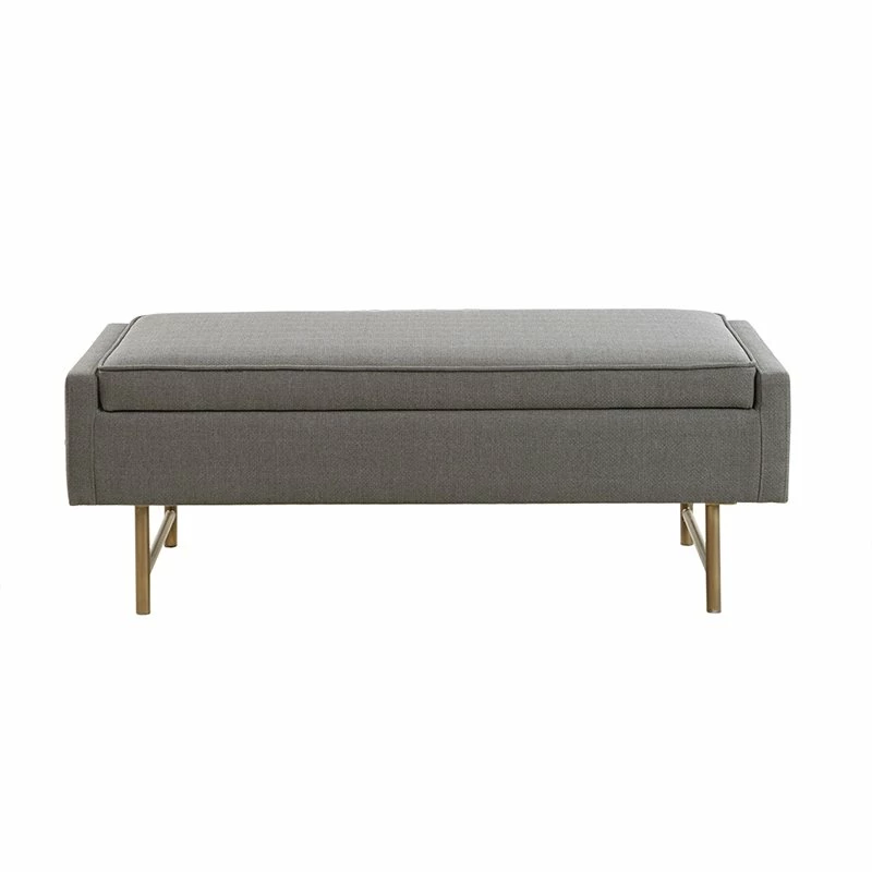 Outlet ⭐ Olliix Madison Park Heath Solid Wood And Polyester Accent Bench In Gray/Bronze ✔️ 3 Outlet ⭐ Olliix Madison Park Heath Solid Wood And Polyester Accent Bench In Gray/Bronze ✔️ - Image 3