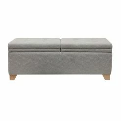 Promo π Olliix Madison Park Ashcroft Solid Wood And Polyester Storage Bench In Gray π 6 Promo π Olliix Madison Park Ashcroft Solid Wood And Polyester Storage Bench In Gray π -Bedroom Benches Store 2532256 2 L