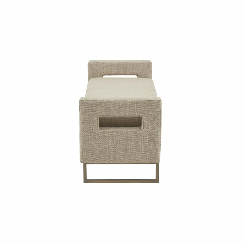 Outlet π Olliix Madison Park Crawford Solid Wood And Fabric Storage Bench In Tan/Bronze π 4 Outlet π Olliix Madison Park Crawford Solid Wood And Fabric Storage Bench In Tan/Bronze π - Image 4