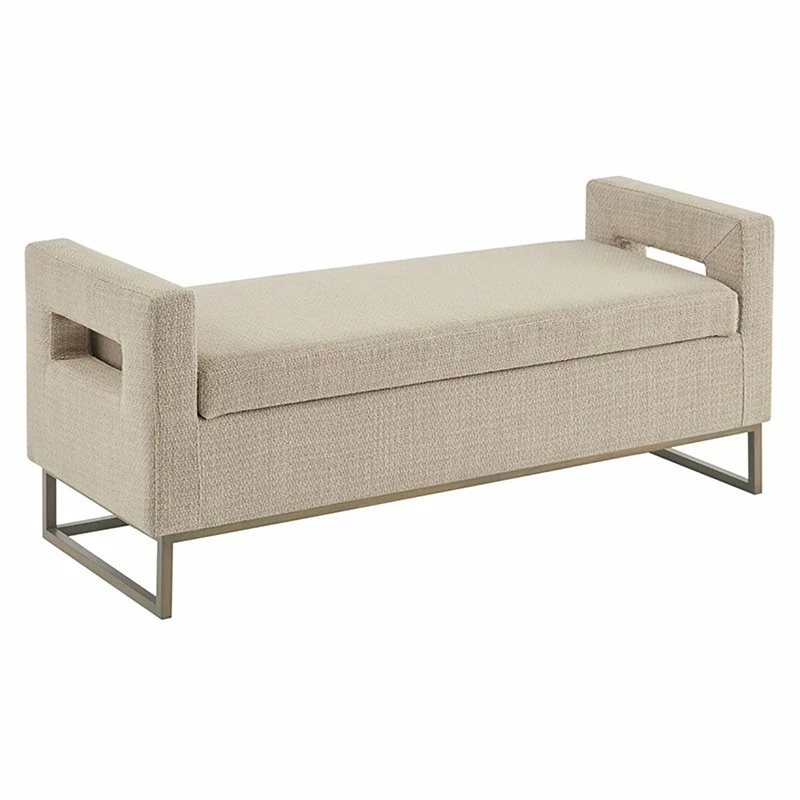Outlet π Olliix Madison Park Crawford Solid Wood And Fabric Storage Bench In Tan/Bronze π 1 Outlet π Olliix Madison Park Crawford Solid Wood And Fabric Storage Bench In Tan/Bronze π