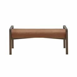 Wholesale ⭐ Olliix Madison Park Richmond Solid Wood And Polyester Accent Bench In Spice Orange 🧨 -Bedroom Benches Store 2532263 2 L