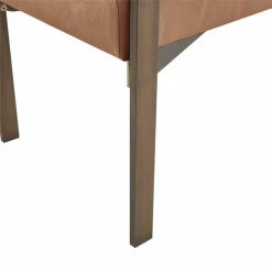 Wholesale ⭐ Olliix Madison Park Richmond Solid Wood And Polyester Accent Bench In Spice Orange 🧨 -Bedroom Benches Store 2532263 4 L